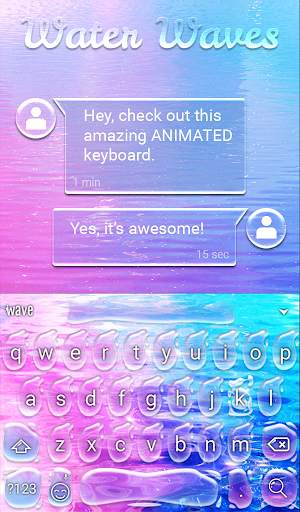 Water Waves Animated Keyboard   Live Wallpaper screenshot 3