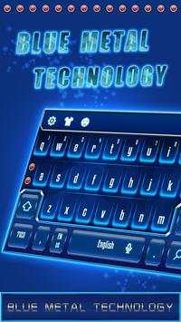 deep blue machine metal future keyboard theme स्क्रीनशॉट 2