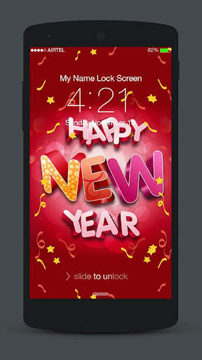 NewYear Neon 2022 Lock Screen screenshot 1