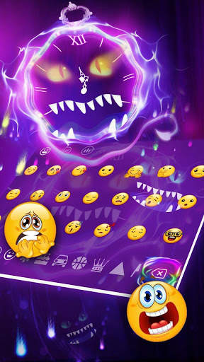 Neon Monster Clock keyboard screenshot 3