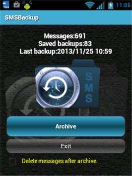 SMS Backup Lite screenshot 1