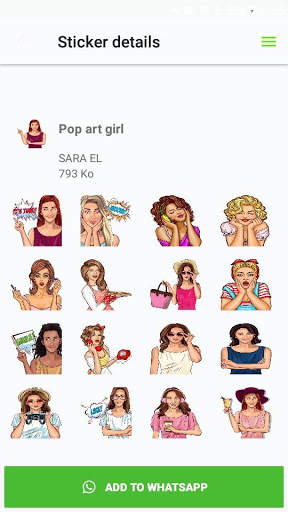 Beautiful Girl  Stickers Packs - WAStickerApps screenshot 1