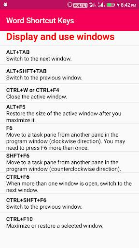 Computer Shortcut Keys 6 تصوير الشاشة