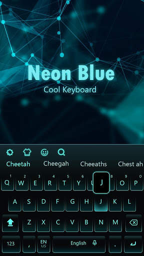 Live Neon Blue Keyboard screenshot 2