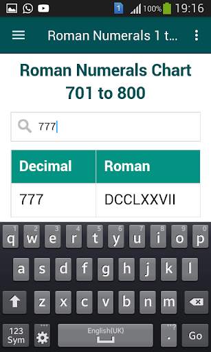 Roman Numerals 1 to 1000 6 تصوير الشاشة