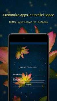 Glitter Lotus Theme for FB screenshot 1