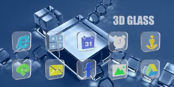 3D Glass-Solo Theme screenshot 1