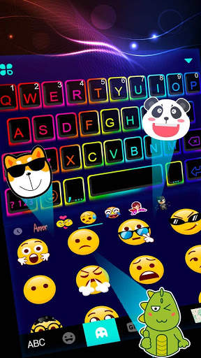 Led Neon Color Tastatur-Thema screenshot 3
