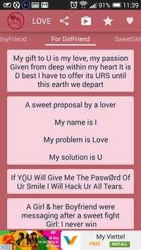 Romantic SMS screenshot 4
