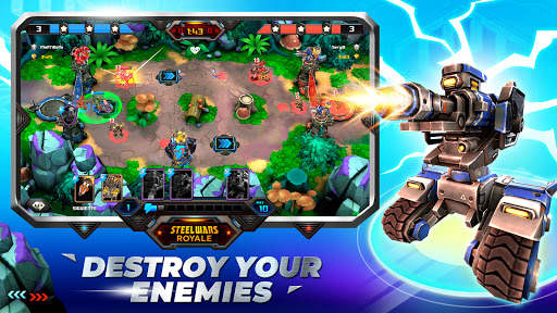 Steel Wars Royale - Multiplayer Robot Strategy 1v1 screenshot 1