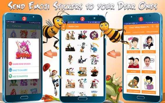 Emoji Fancy HD Talking Stickers for all Messengers screenshot 2