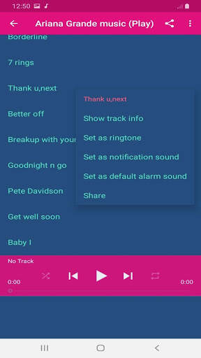Ariana grande songs offline (50 Songs) screenshot 4