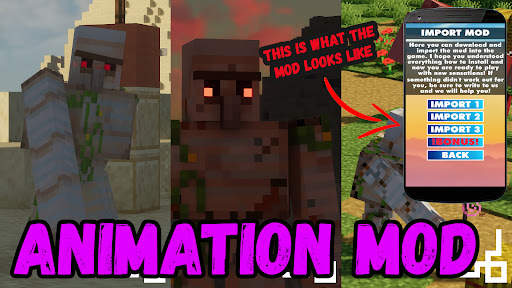 Animations Mod For Minecraft स्क्रीनशॉट 2