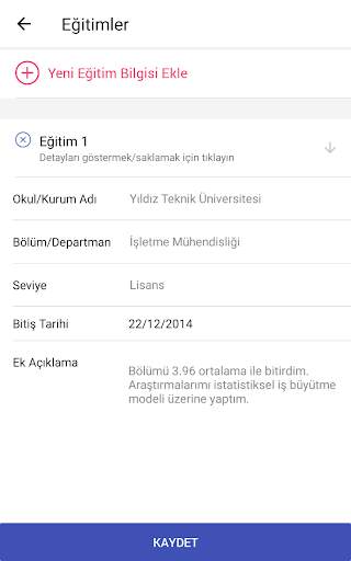 Kolay CV Özgeçmiş Oluştur PDF  screenshot 5