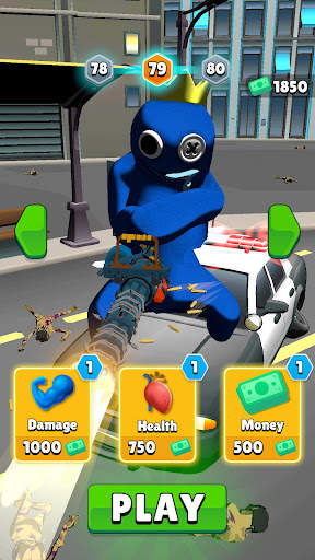 Shooter Monster Blue Zombie 3d screenshot 1
