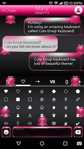 Pink Neon Emoji Keyboard Theme screenshot 3