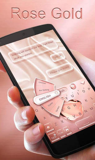 Rose Gold GO Keyboard Theme screenshot 3