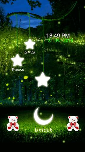 Fireflies Stars Lock Screen screenshot 15