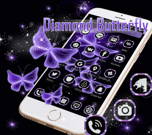 Diamond butterfly Theme screenshot 2