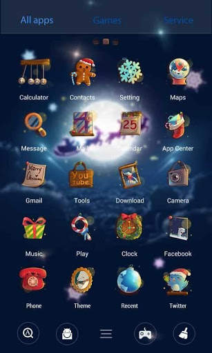 Snowflake Dynamic Go Launcher Theme screenshot 3