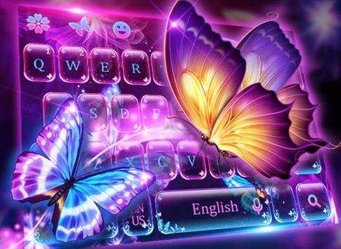 Neon butterfly keyboard screenshot 6