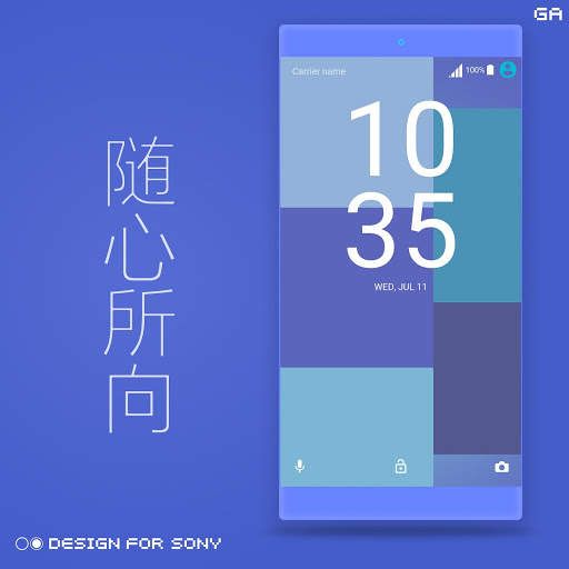 STYLE XPERIA Theme | Pattern BLUE🎨Design For SONY screenshot 2