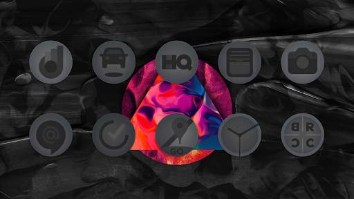 Matte Black CIRCLE Icons screenshot 1