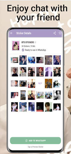 BTS Animated WhatsSticker 2023 screenshot 1
