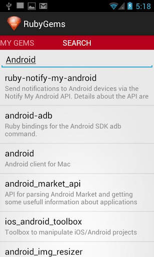 RubyGems Browser screenshot 3