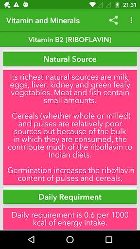 Vitamin and Minerals : Guide screenshot 7