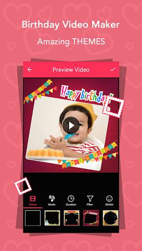 Birthday Video Maker 1 تصوير الشاشة