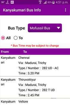 Kanyakumari Bus Info screenshot 4