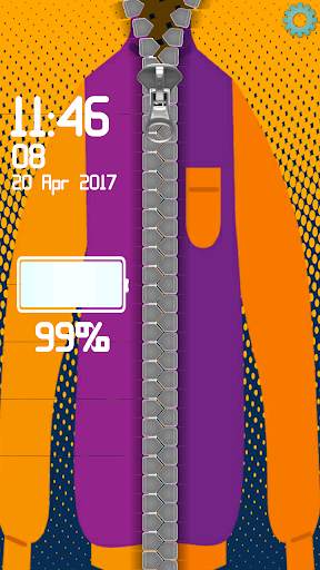 Diamond Zipper Lock Screen screenshot 2