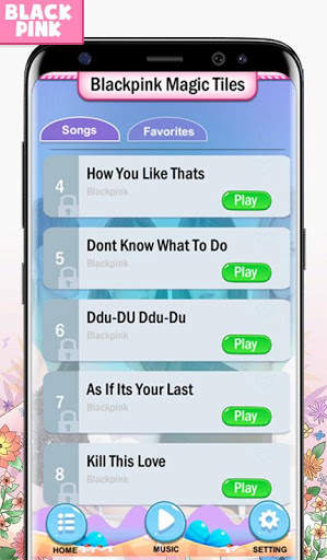 Black Pink Piano Magic Tiles screenshot 3