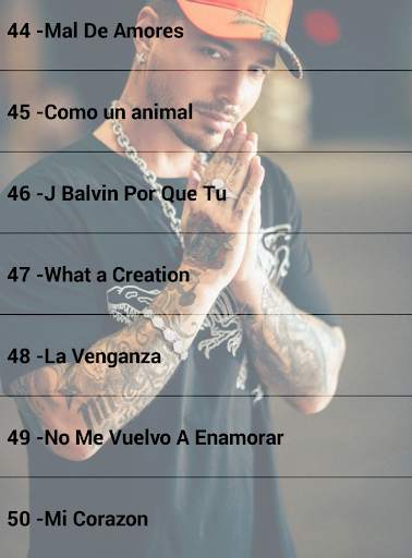 J Balvin canciones sin internet 2020 ( 50 Music ) screenshot 3
