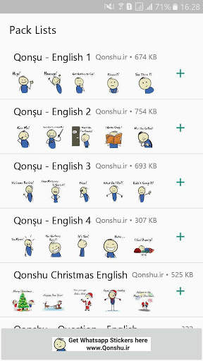 Qonshu international stickers for WhatsApp screenshot 1