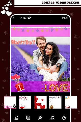 Couple Love Video maker with music screenshot 2
