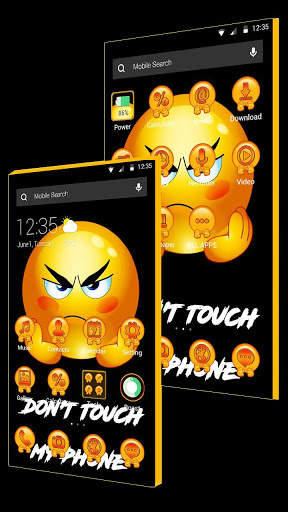 Don't Touch My Phone Emoji APUS Launcher Theme screenshot 5
