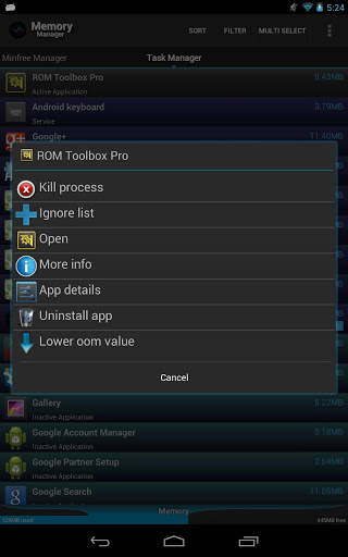 Memory Manager screenshot 3