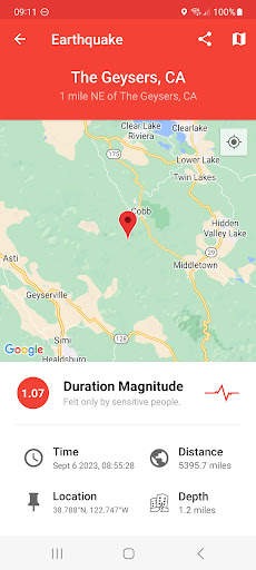 My Earthquake Alerts - Map screenshot 1
