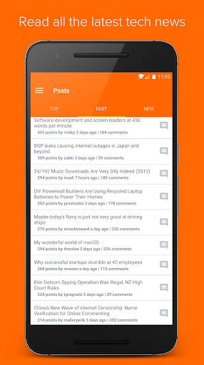 Minimal HN - Hacker News screenshot 1