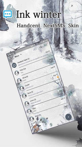 Ink winter Next SMS skin screenshot 1