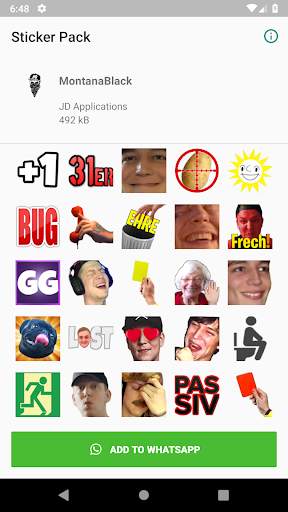 MontanaBlack WhatsApp Sticker Free WAStickerApps screenshot 1