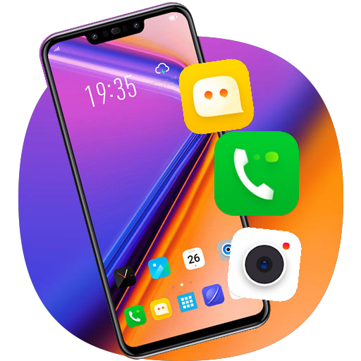 Abstract glass galaxy note 10 theme hd launcher icon