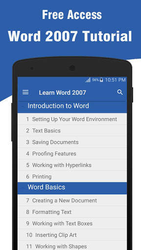Learn Word 2007 screenshot 1