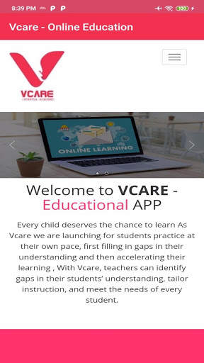 Vcare - Online Education App screenshot 3