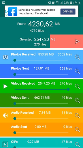 Messenger Media Backup   Clean screenshot 1