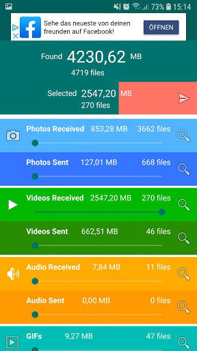 Messenger Media Backup   Clean screenshot 1