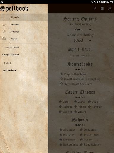 D&D Spellbook 5e 12 تصوير الشاشة