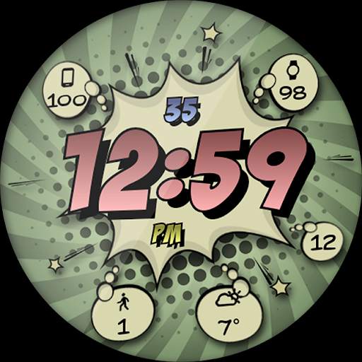 Comic Pow HD Watch Face screenshot 14